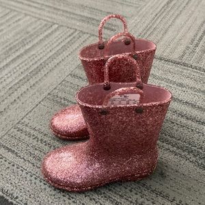 Adorable Pink Sparkly Rain Boots girls size 12 Western Chief